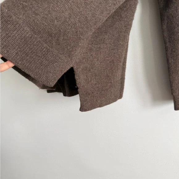 Vince Yak Wool Blend Crewneck Sweater Brown Size M - Picture 4 of 5